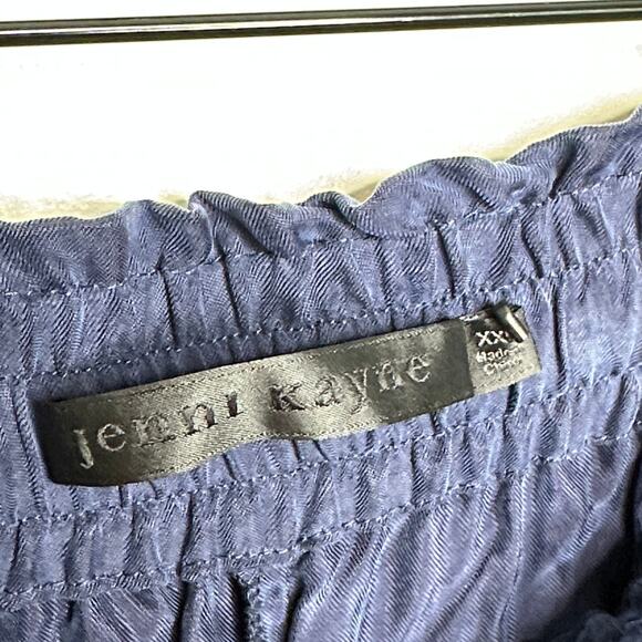 JENNI KAYNE Cupro Rio Trouser Pants Nave Blue Sz XXL {M32} - Picture 4 of 5